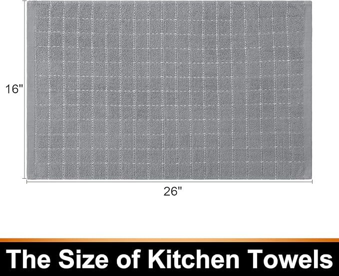 Mordimy 100% Cotton Terry Cloth Kitchen Towels, Super Soft and Absorbent Dish