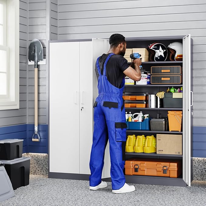 Yizosh Metal Garage Storage Cabinet