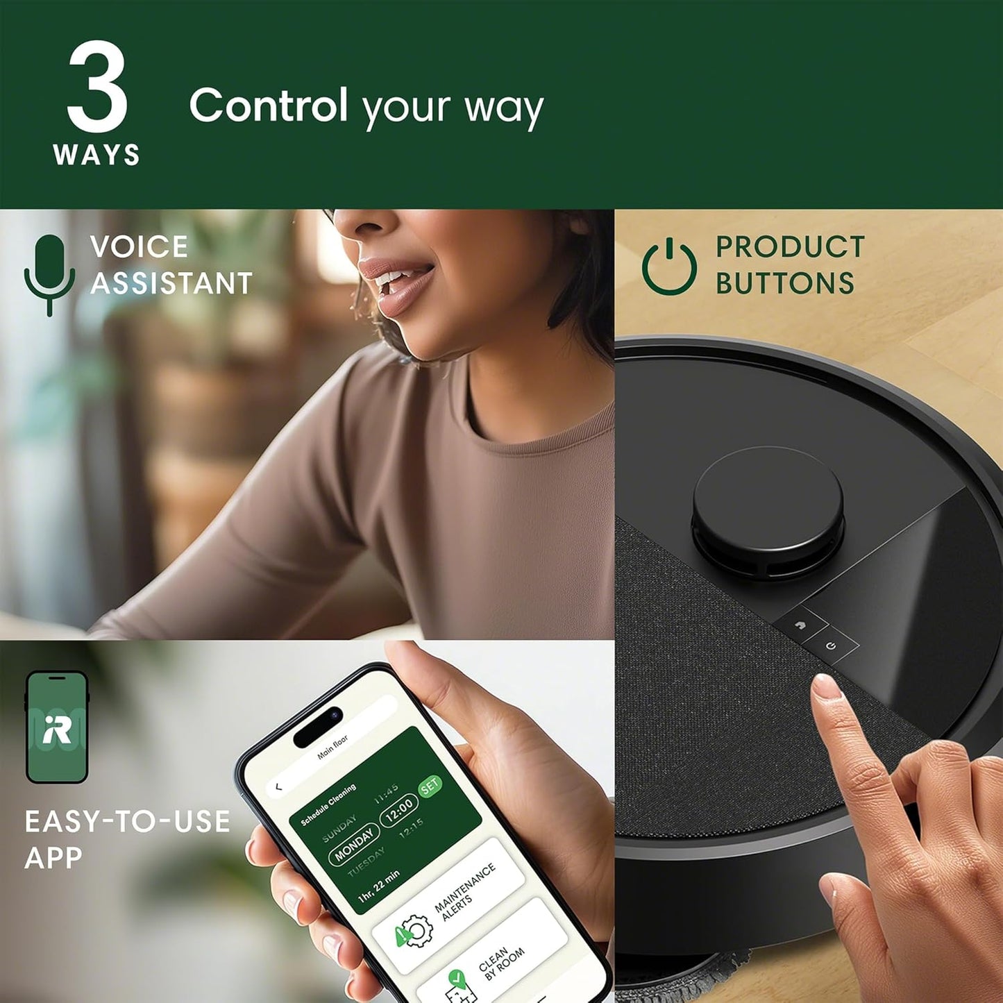 iRobot Roomba Plus 405 (G181) 2in1 Vacuum & Mop Robot with AutoWash Dock - Dual Spinning Mop Pads, Smart & Fast Mapping, Ideal for Pet Hair, Self-empties 75 days, Intense Suction, Pad Washing & Drying