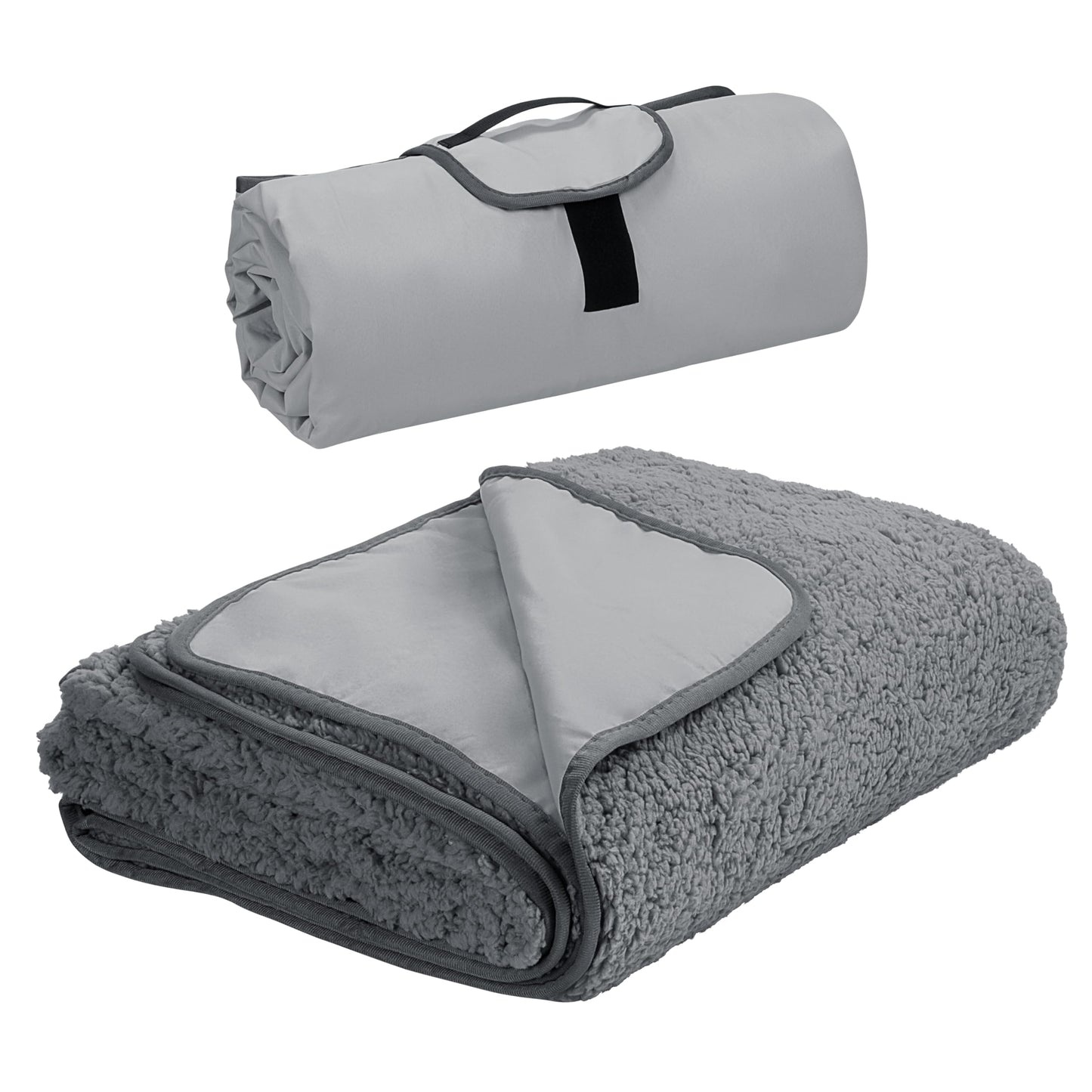 Tirrinia Large Waterproof Outdoor Blanket, Soft Warm Windproof Stadium Blanket with Sherpa Fleece and Foldable for Outdoor Sport, Baseball, Football, Beach, Concerts, Car,59" x 79"