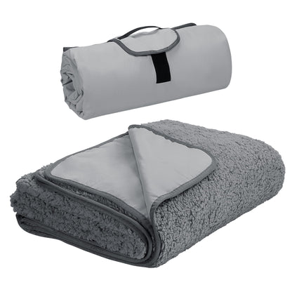 Tirrinia Large Waterproof Outdoor Blanket, Soft Warm Windproof Stadium Blanket with Sherpa Fleece and Foldable for Outdoor Sport, Baseball, Football, Beach, Concerts, Car,59" x 79"