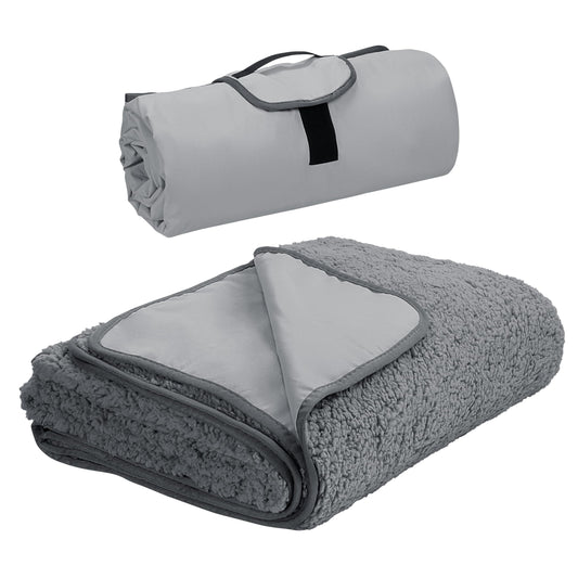 Tirrinia Large Waterproof Outdoor Blanket, Soft Warm Windproof Stadium Blanket with Sherpa Fleece and Foldable for Outdoor Sport, Baseball, Football, Beach, Concerts, Car,59" x 79"
