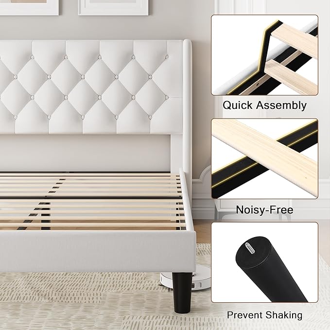 Einhomn Queen Size Platform Bed Frame