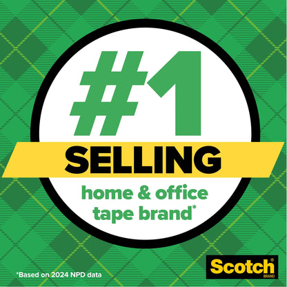 Scotch Magic Tape, Invisible, Repair Christmas Cards and Use as Holiday Gift Wrap Supplies for Christmas, 6 Tape Rolls with Dispensers