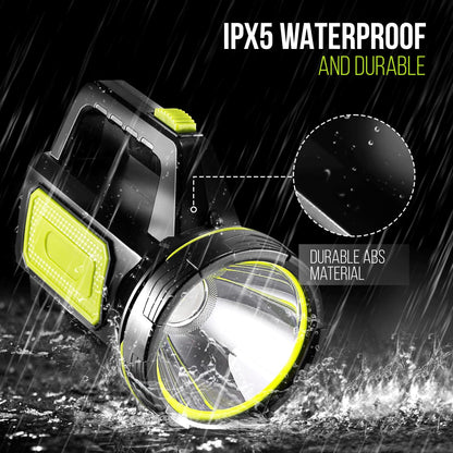 NIANPU Ultra-Bright LED Rechargeable Torch – 1000LM Handheld Flashlight 1200mAh, 2 Modes, Compact & Waterproof (IPX5) – Perfect for Camping, Outdoor Activities & Emergency Use