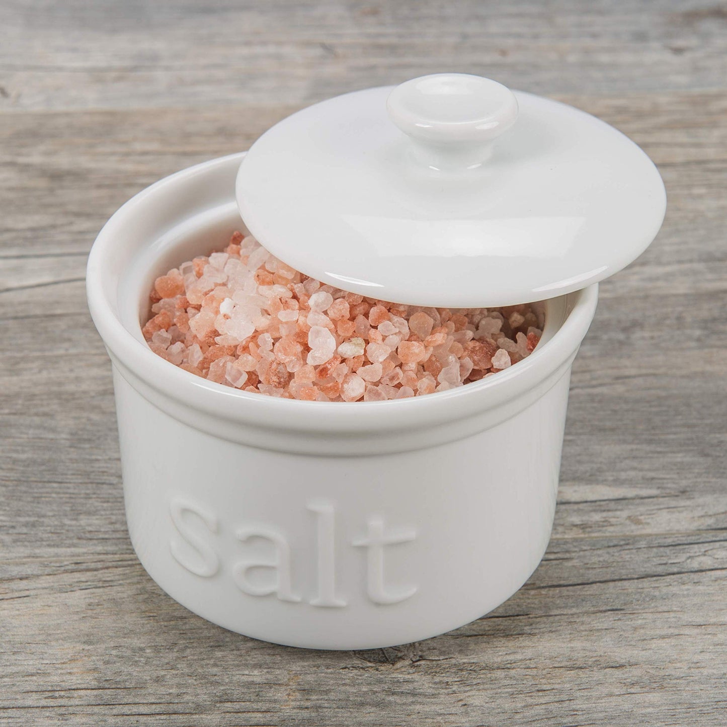 BIA Cordon Bleu 10-Ounce Salt Box with Lid, White