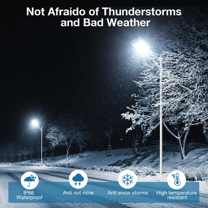 OKPRO 15000W Solar Street Lights Outdoor,Commercial Parking Lot Lights Dusk to Dawn, Waterproof Solar Security Flood Lights with Motion Sensor and Remote for Yard, Highways, Driveway,Farm