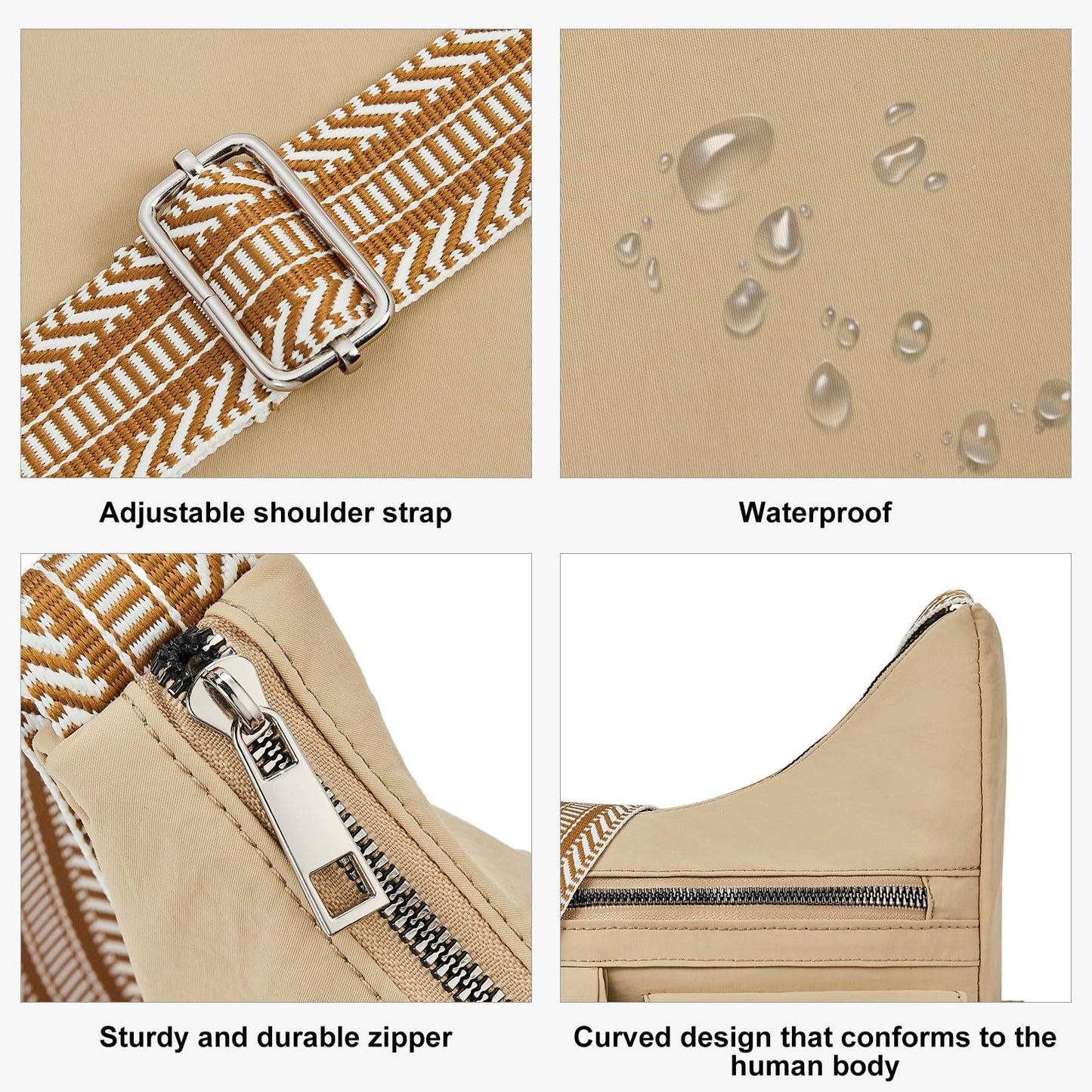 CLUCI Travel Purses for Women, Waterproof Nylon Crossbody Bags for Woman Trendy, Anti Theft Shoulder Handbags for Ladies