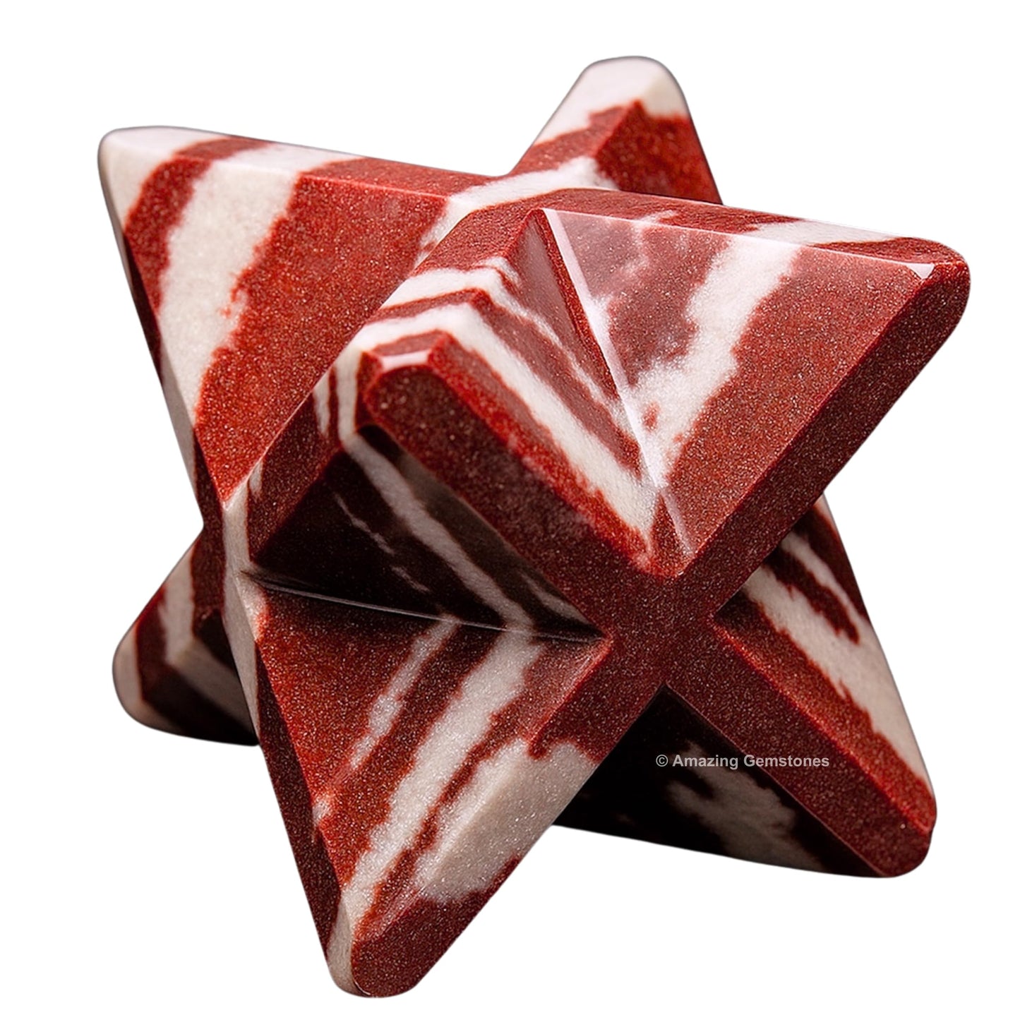 Amazing Gemstone Narmada Stone Merkaba Crystal - 1 Inch Metaphysical Merkaba Star for Meditation - Energetic Tetrahedron Crystal and Healing Stones for Spiritual Growth and Healing (20-25mm)