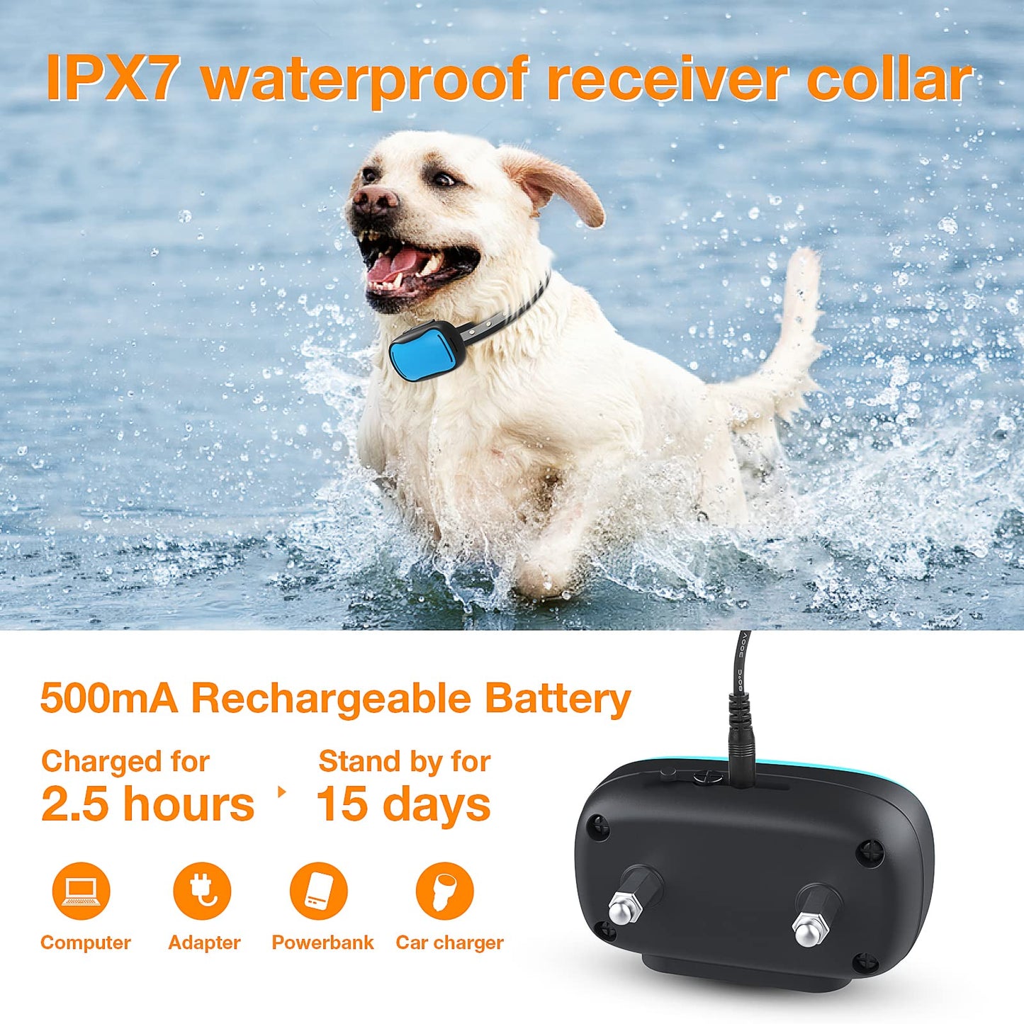 ZZWD Electric Fence for Dogs, Upgraded Underground Above Ground Electric Dog Fence Pet Containment System with Waterproof Rechargeable Training Collar (for 2 Dogs)
