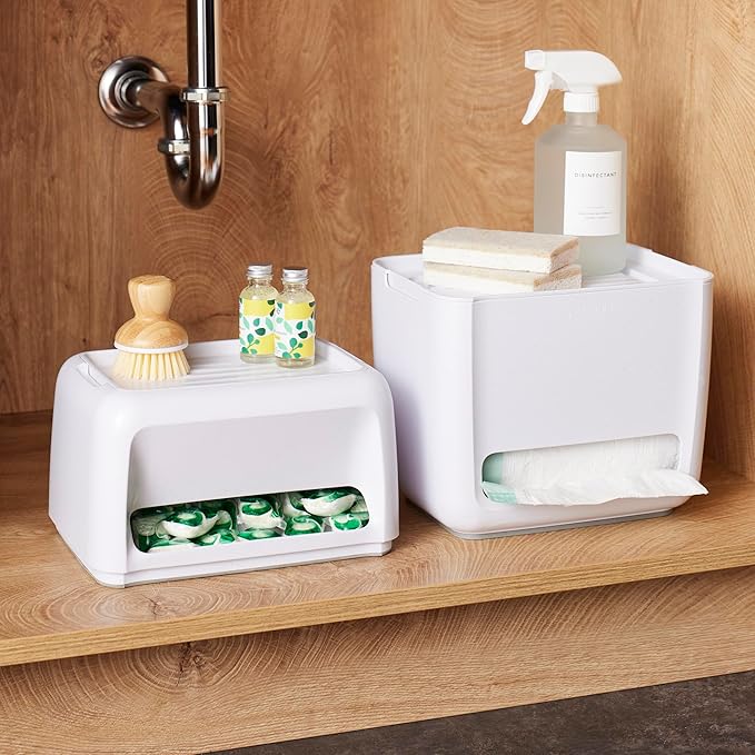 YouCopia SinkSuite Bag & Pod Dispenser, Standing Garbage Bag and Dishwasher Pod
