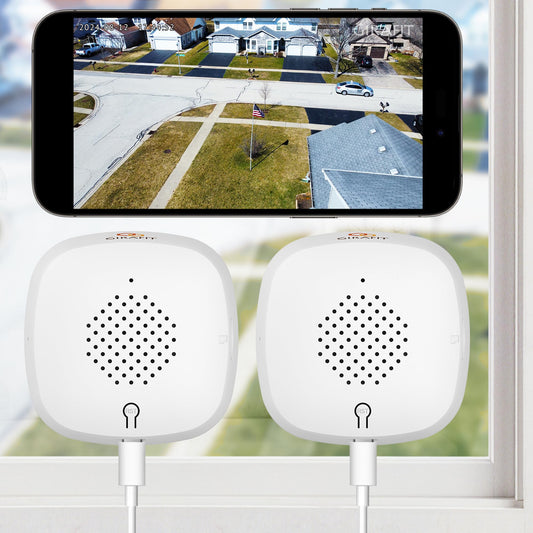 Girafit 3MP 2K Window Camera,2.4GHz&5GHz WiFi Indoor Cameras for Home Security 2 Pack with ChroMax Al Color Night Vision,Person & Motion Detection,24/7 Recording,Easy&Quick Install