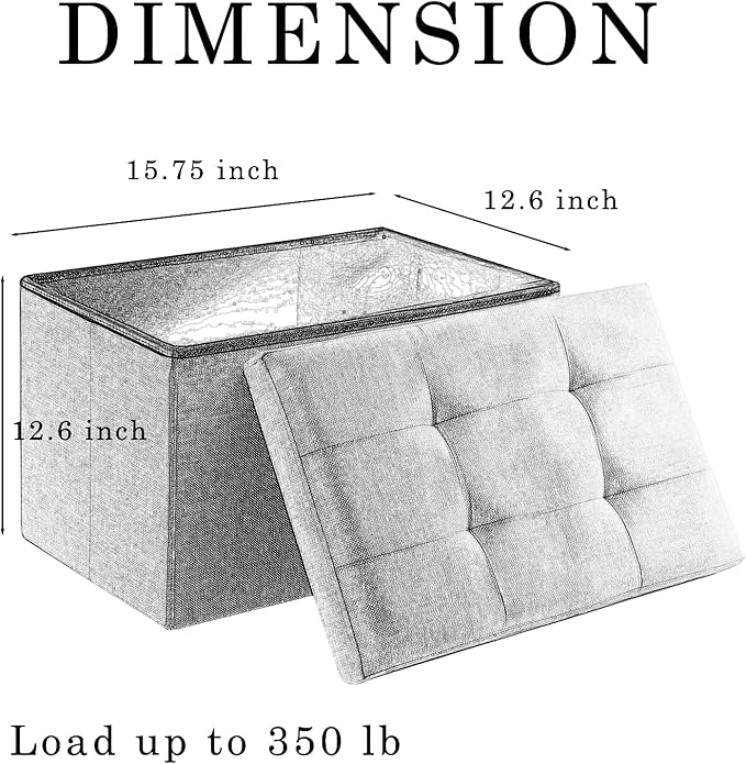 Storage Ottoman Cube Small Footrest Foldable Seat Foot Stools Square Tufted