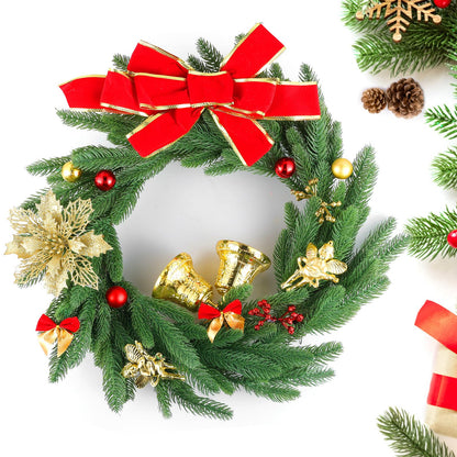 Hananona 50 Pcs Artificial Pine Branches Christmas Greenery Plants Pine Needles DIY Cedar Picks and Sprays Accessories for Christmas Garland Wreath Craft and Home Decor (50, Green)