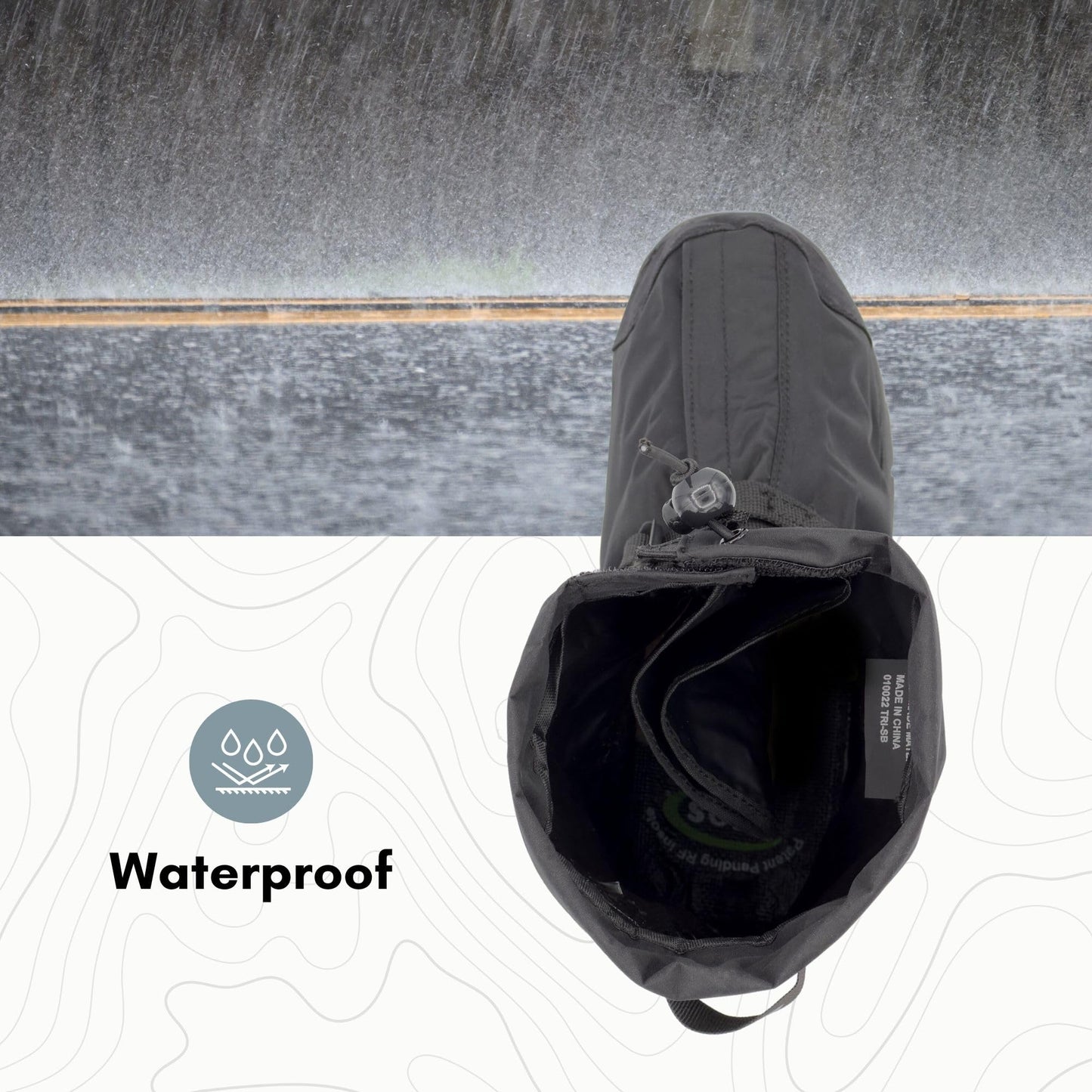 NEOS 10" Villager Mid All-Season Nylon Overboots, Black, Size Medium, Wind Resistant and Waterproof Boot Covers, Lightweight, Comfortable Fit, No-Slip Superlight Outsole