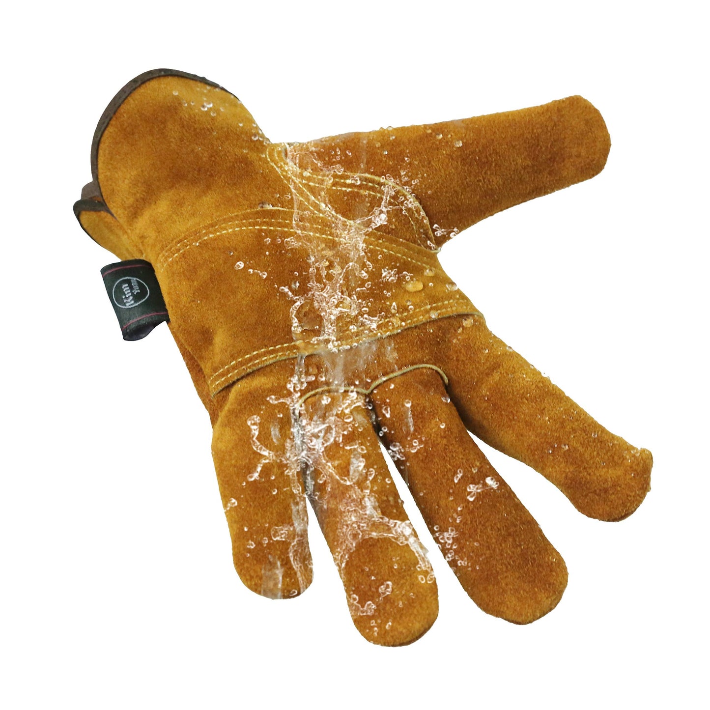 Kim Yuan Waterproof Leather Work Gloves, with Wrist, Wear-Resisting Puncture-Proof For Yard Work, Gardening, Farm, Warehouse, Construction, Men & Women (Large Winter) 1 Pair