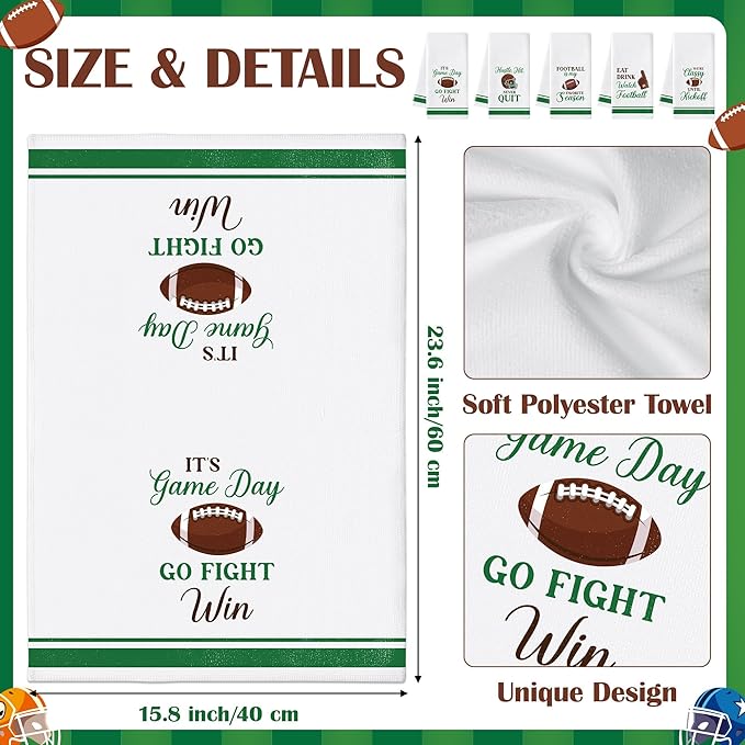R HORSE Funny Football Kitchen Dish Towels