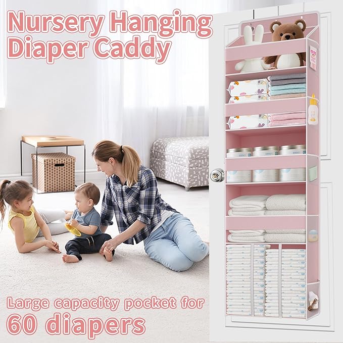 1 PC Pink Over the Door Organizer