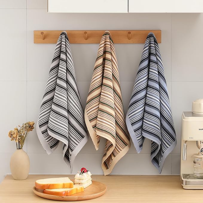 SALAS Kitchen Dish Towels for Drying Dishes, Large Cotton Kitchen Towels