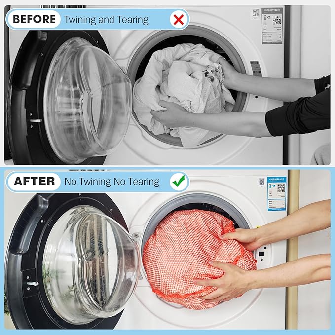 3Pcs Mesh Laundry Bags Washing Machine Mesh Wash Bags Jumbo