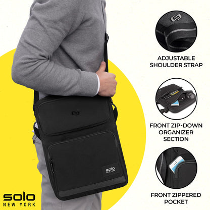 Solo New York Ludlow Universal Tablet Sling Tote, Black, One Size, Ludlow Universal Tablet Sling Bag