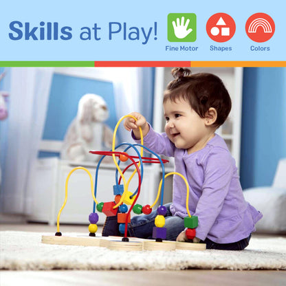Melissa & Doug Classic Bead Maze (Wooden Educational Toy)