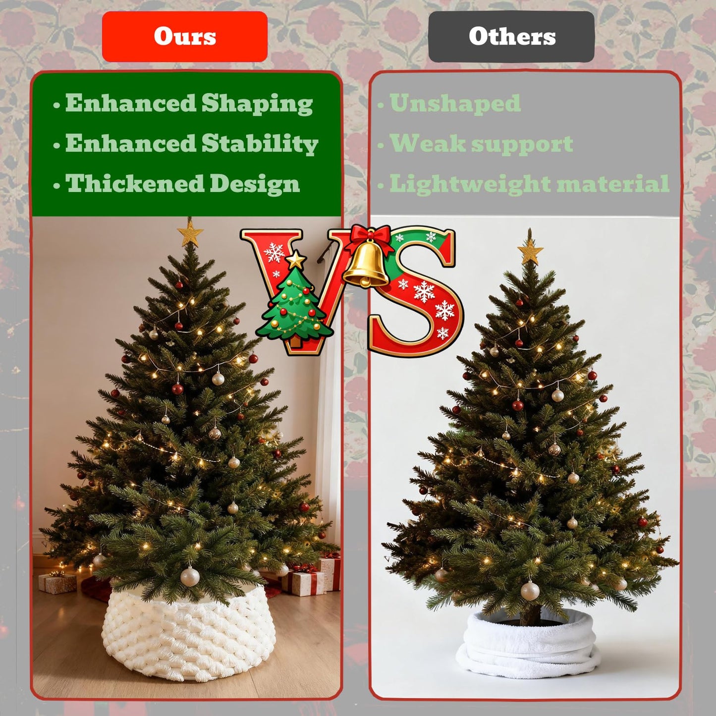 Christmas Tree Collar for Artificial Trees White Faux Fur Plush Large Ring Soft Boho Christmas Tree Skirt for Holiday Decorations Home Decor
