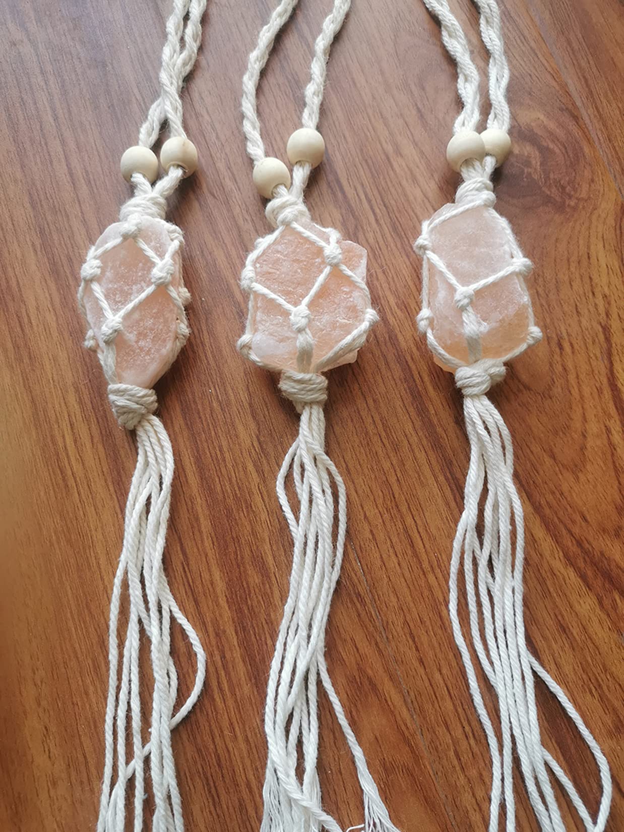 Handmade Himalayan Salt Car Rearview Mirror Pendant Car Decoration Hanging Ornaments for You