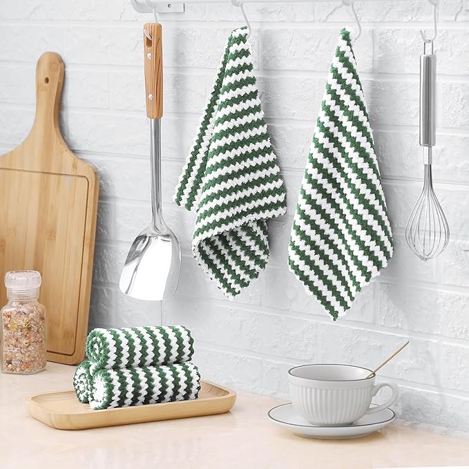 Homaxy 12 Pack Kitchen Dish Cloths, Ultra Soft and Absorbent Dish Towels