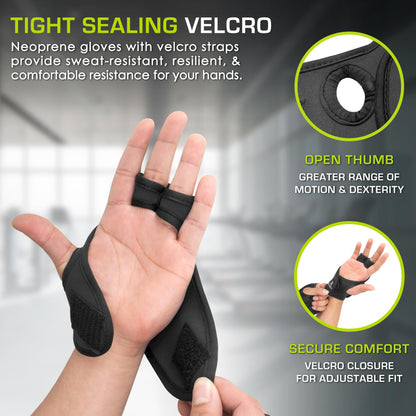 ProsourceFit Weighted Gloves, Pair of Heavy Duty 2 lb. Neoprene for Sculpting and Aerobics