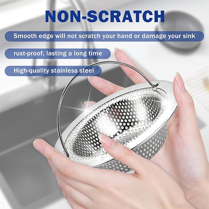 2 Pack Kitchen Sink Drain Strainer