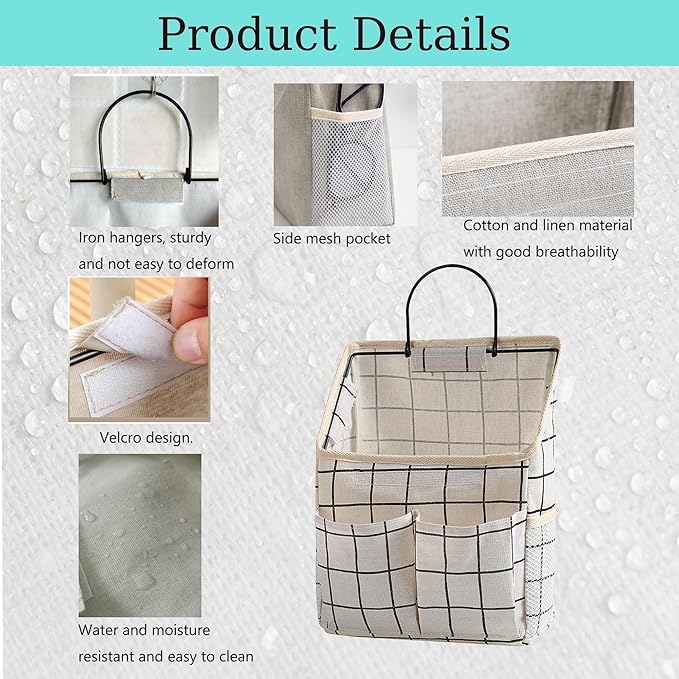 2 Pack Wall Hanging Storage Bags, Organizer