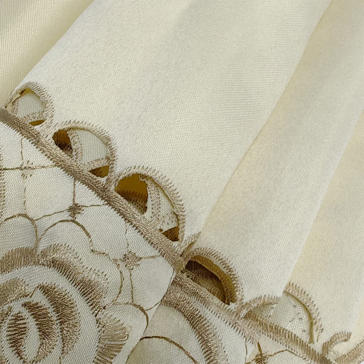 MULBESS Square Tablecloth - Stain Resistant Spillproof Flower Embroidered Washable Table Cloth Lace Tablecloths for Dining Room Kitchen Home Decor (Square, 33 X 33 inch)