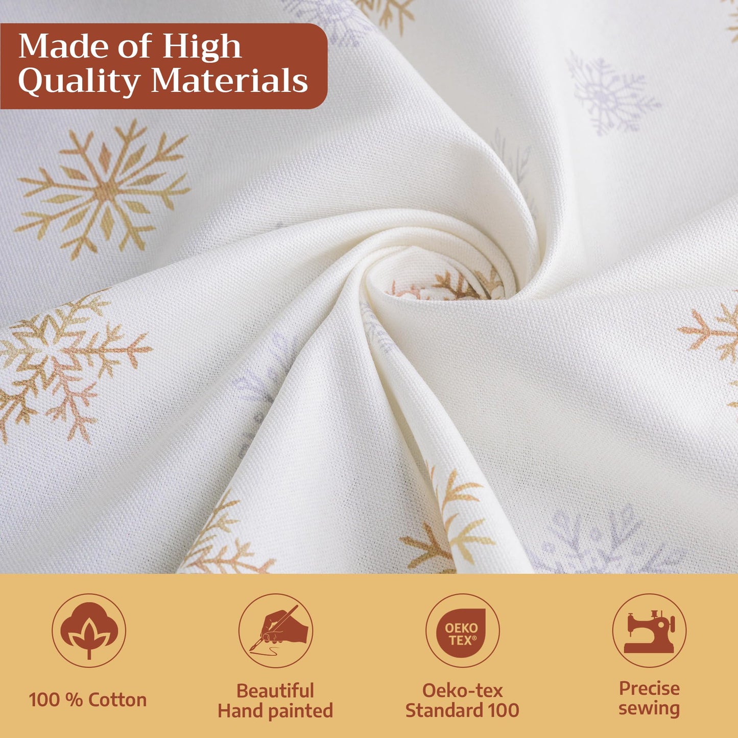 Maison d' Hermine Table Cloth Rectangle Table 100% Cotton 60 x 120 Inches Fall Tablecloth Reusable Everyday Use for Thanksgiving Christmas Decorations Dining Farmhouse Party (Deer in The Woods)