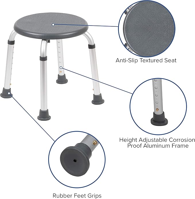 Flash Furniture Hercules Series Aluminum Bath and Shower Chair
