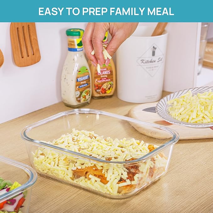 Vtopmart 2Pack 2260ml/ 76.4oz Large Glass Containers Food Storage