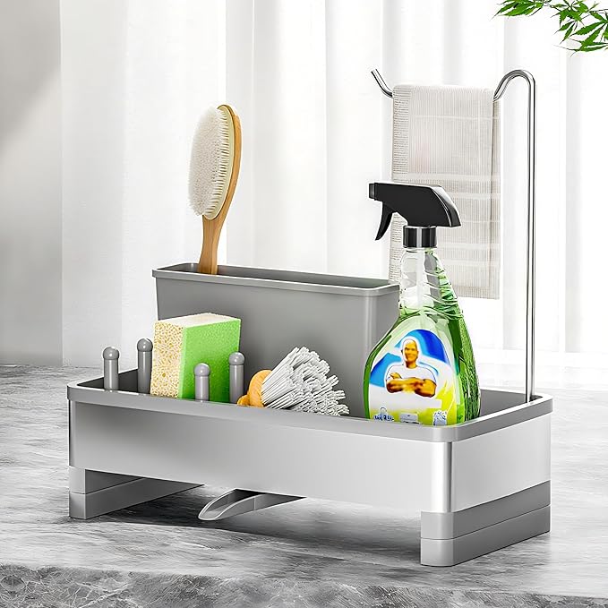 Ewaiira Stainless Steel Sink Caddy, Sponge Holder
