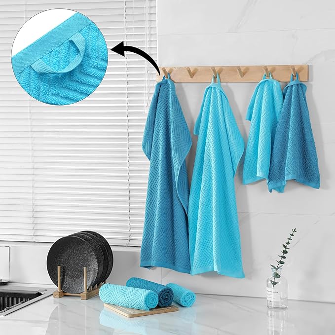 100% Cotton Kitchen Towels and Dishcloths Set