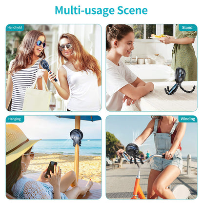 SMARTDEVIL Portable Clip on Stroller Fan for Baby, 3 Speed Battery Operated Personal Desk Fan with Flexible Tripod, Mini Handheld Fan for Car Seat, Treadmill, Camping (Black)