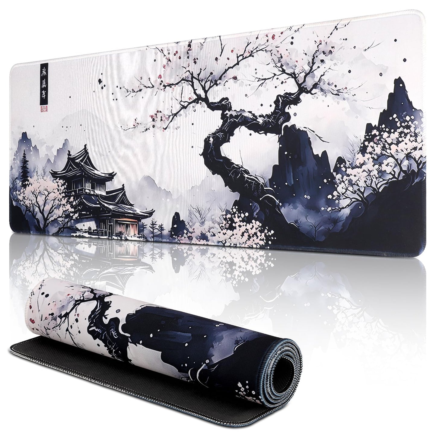 Yimomoyi Non Slip Mouse Pad, 80 x 30cm Mouse Mat Extended, Gaming Mousepad Waterproof, Desk Mat with Rubber Base, Desk Pad Laptop for Office and Home (01- Plum Mouse Pad)