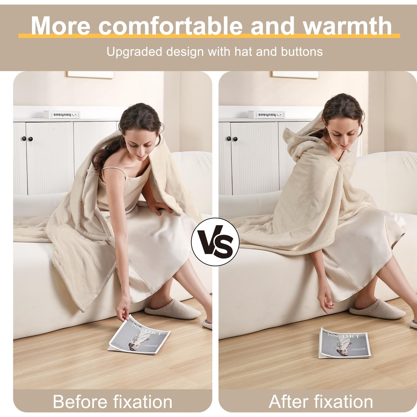 Gintao Electric Heated Blanket Throw,Double Flannel Electric Throw with 3 Heating Levels,ETL&FCC Certified, 4H Auto Off Overheat Protection,Heating Blanket for Home Office,Gifts,50"x60",Gray