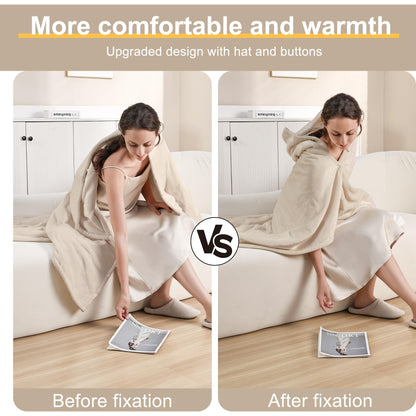 Gintao Electric Heated Blanket Throw,Double Flannel Electric Throw with 3 Heating Levels,ETL&FCC Certified, 4H Auto Off Overheat Protection,Heating Blanket for Home Office,Gifts,50"x60",Gray