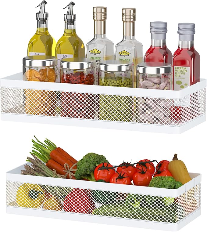 PUSDON Metal Wall Hanging Basket 2 Packs DIY Suitable