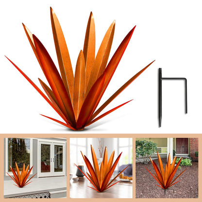 Homight Metal Tequila Country Sculpture DIY Tequila Plant Home Decor Country Tequila Garden Ornament Indoor Outdoor Statue Patio Lawn Patio Stake Decoration Gift to The Garden