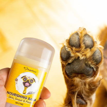 NutriPaw Nourishing Balm For Dogs & Cats - Moisturise & Soothe Dry, Cracked, Flakey Skin, Snout & Paws - Easy to apply - For all ages & breeds