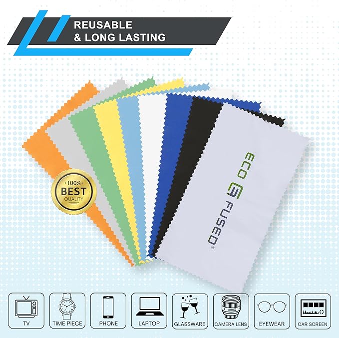 Eco-Fused Microfiber Cleaning Cloth