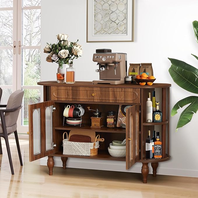 XUZENEST 47'' Fluted Sideboard Buffer Cabinet