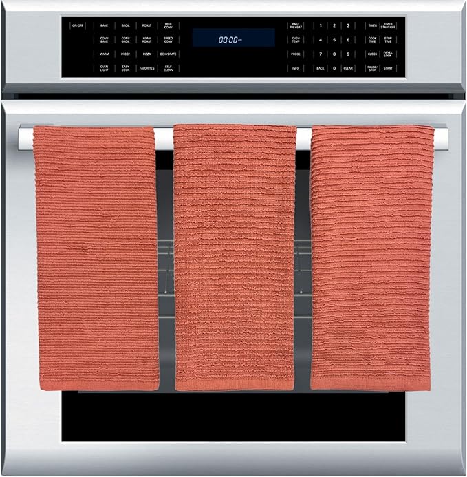 Serafina Home Peach Coral Salmon Kitchen Hand Dish Towels: Oversized 28" x 18"