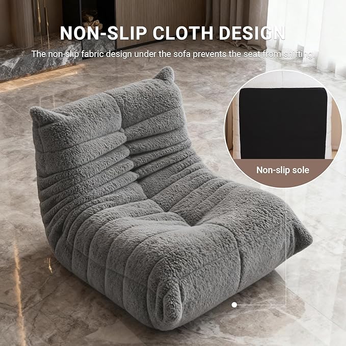 Giant Bean Bag Chair for Adults, Comfy Chair for Bedroom, Memory Foam Chair
