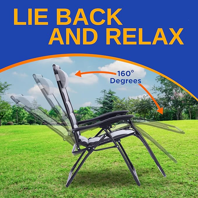 SereneLife Padded Zero Gravity Lounge Chair